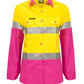 Ladies Hi-Vis Long Sleeve with Reflective