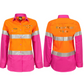 Ladies Hi-Vis Long Sleeve with Reflective